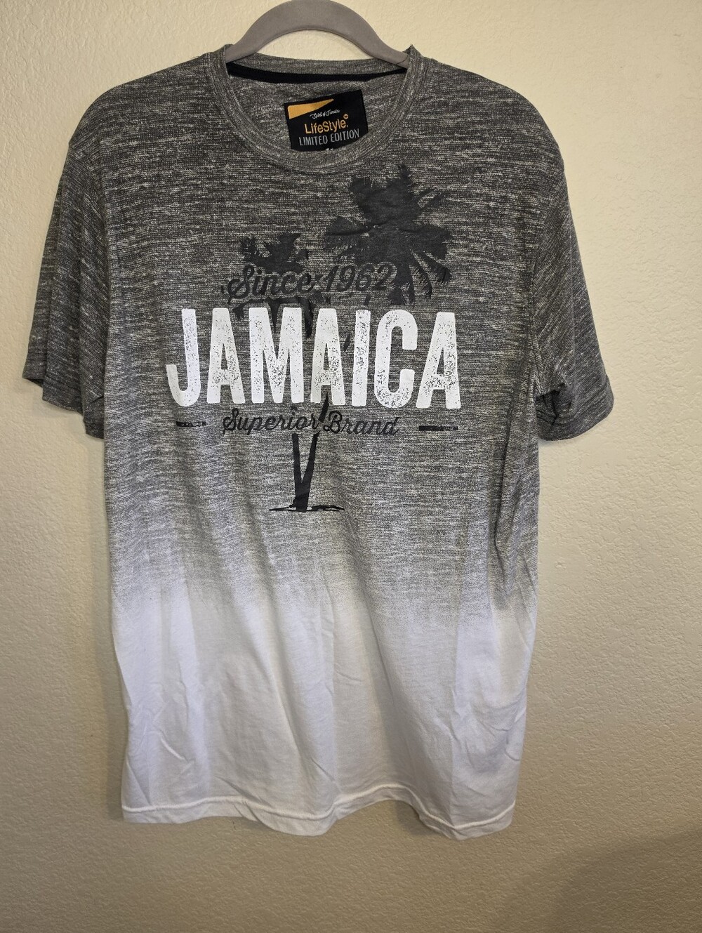 Jamaica Gradient Tee - Gray to White